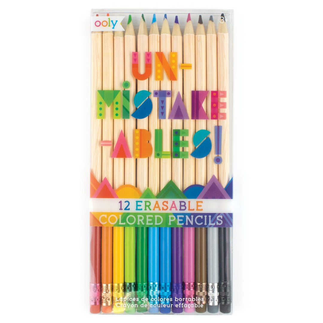 OOLY Arts & Crafts Unmistakeables Erasable Colored Pencils