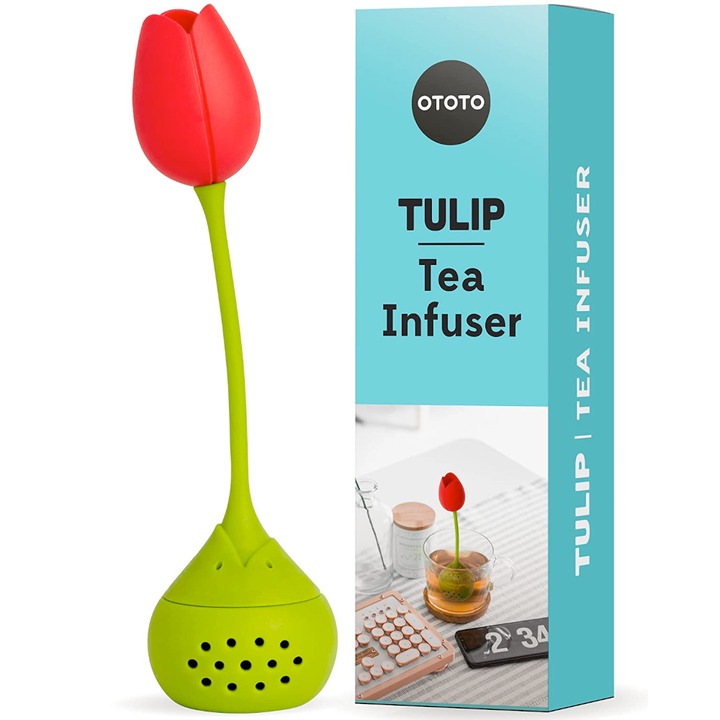 Ototo Kitchen & Table Red Tulip Tea Infuser