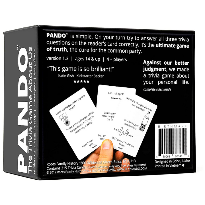Pando Games Pando - Trivia Game about us