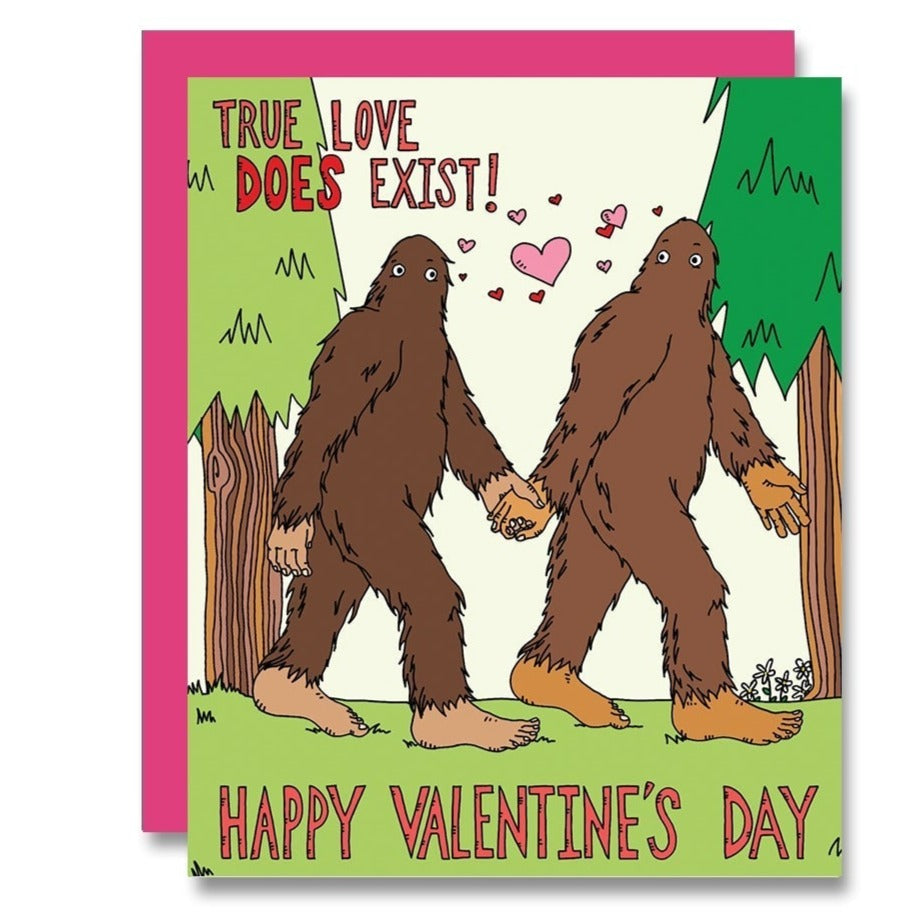 Papa Llama Greeting Cards Bigfoots Valentine Letterpress Card