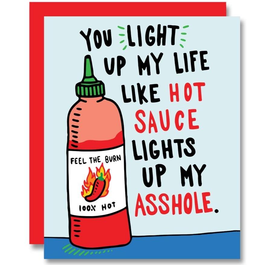Papa Llama STATIONARY - ST Greeting Cards Light up my life like Hot Sauce Letterpress Card