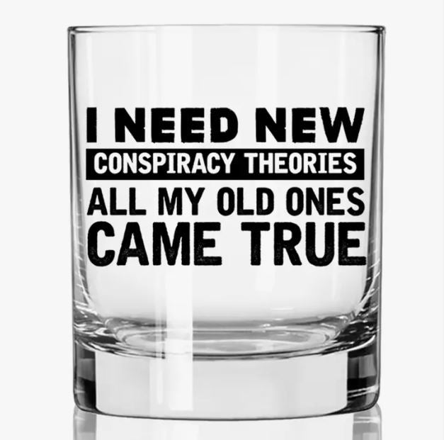 Patriots Cave Drinkware & Mugs Need New Conspiracy Theories  Whiskey Glass