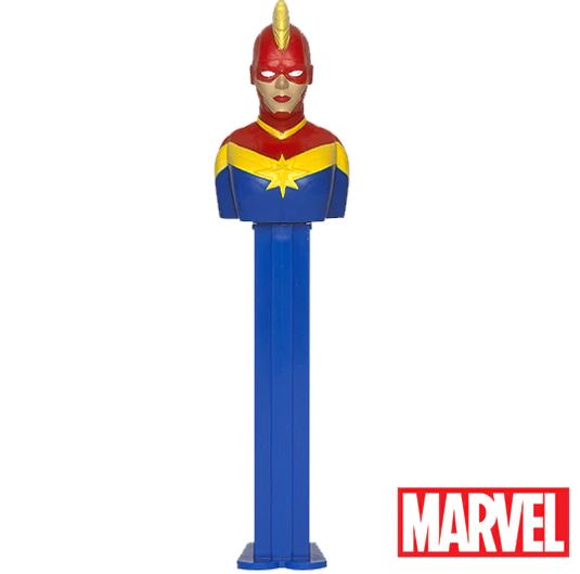 PEZ Candy CANDY Captain Marvel Pez Single Blister Pack w/ 3 refills