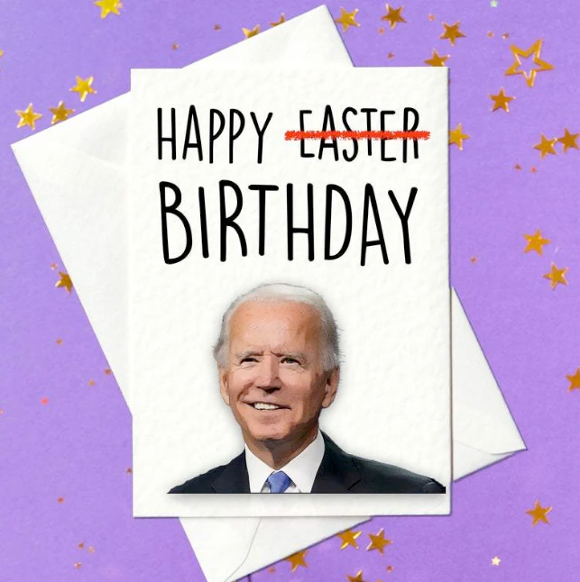 Prickly Cards Greeting Cards Happy Easter Birthday Biden Card