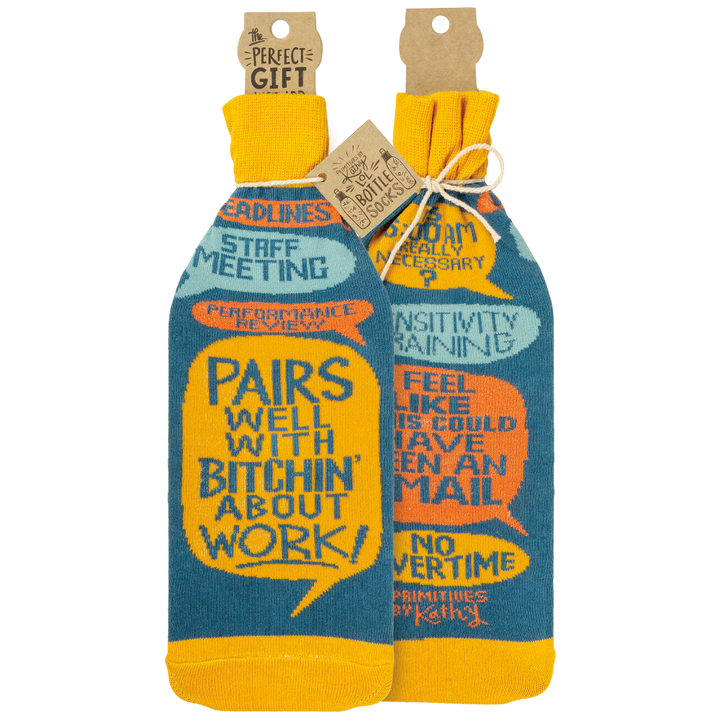 Primitives by Kathy Drinkware & Mugs Pairs Well with Bitching about work Bottle Sock