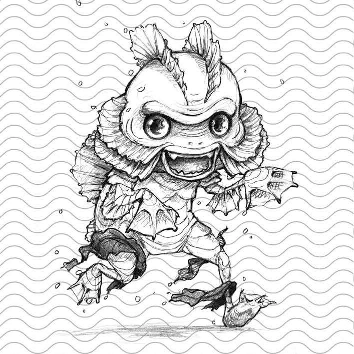 Random House Books Pop Manga Cute and Creepy Coloring Book