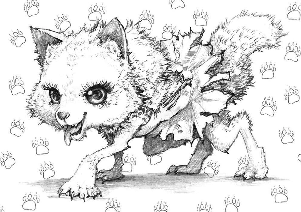 Random House Books Pop Manga Cute and Creepy Coloring Book