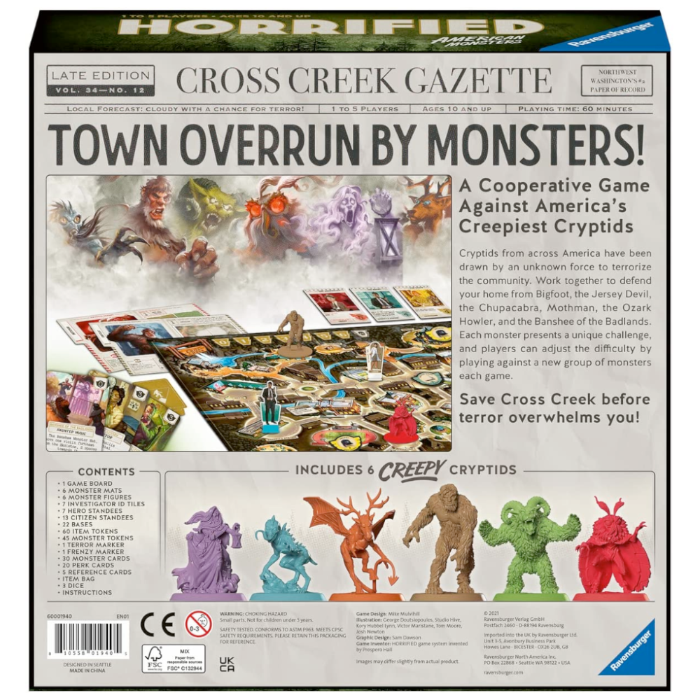 Ravensburger Games Horrified: American Monsters