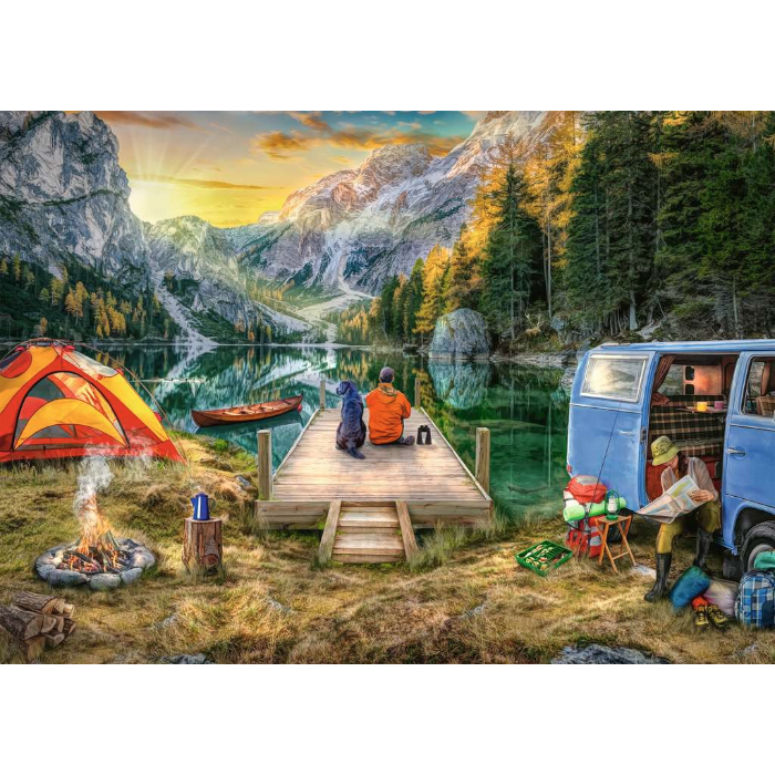 Ravensburger PUZZLES Calm Campsite  1000pc puzzle