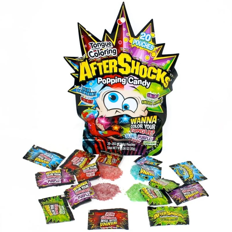 Redstone Foods Candy Aftershocks Tongue Colors Popping Candy