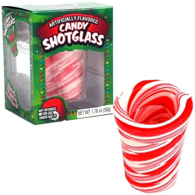 Redstone Foods CANDY Candy Cane Shot Glass