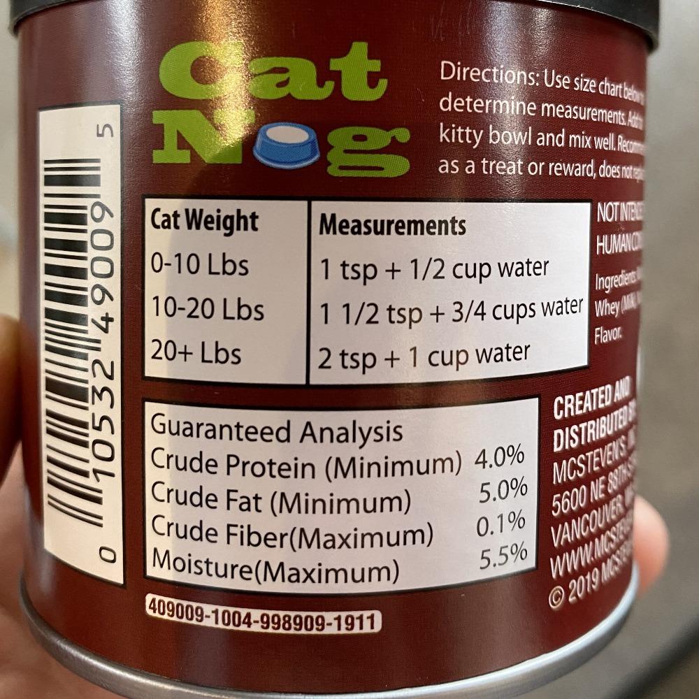 Redstone Foods Candy Cat Nog - Holiday drink for cats!