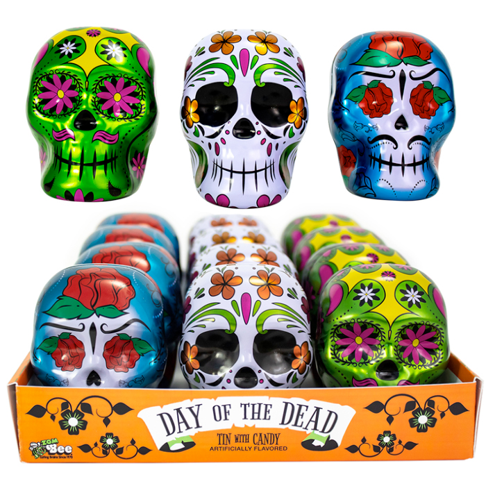 Redstone Foods Candy Day of Dead Tin with Smarties