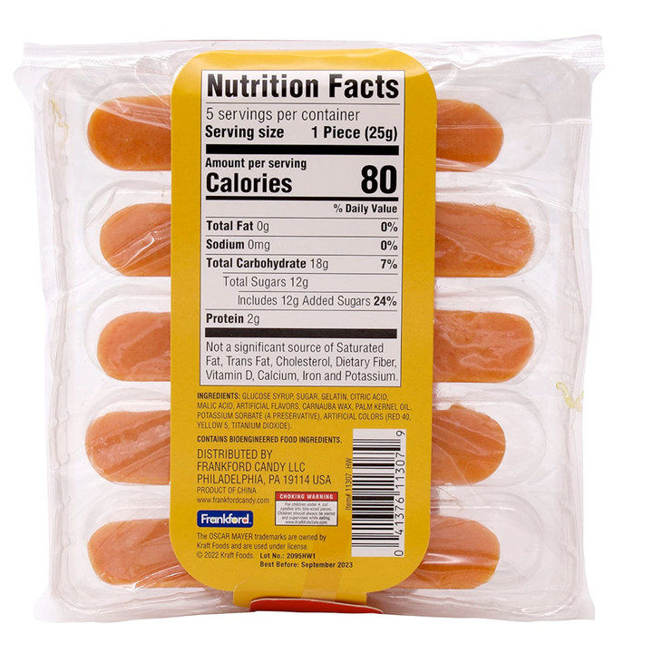 Redstone Foods Candy Gummy Kraft Oscar Mayer Hot Dogs