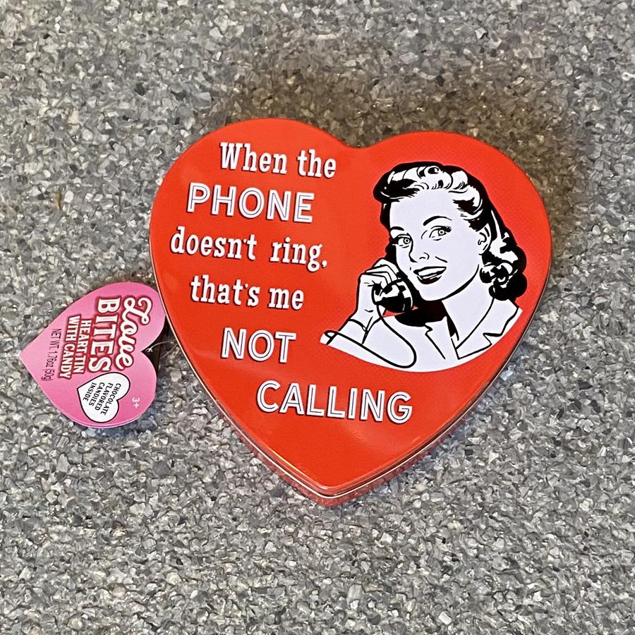 Redstone Foods CANDY Me Not Calling Love Bites Meme Heart Tin