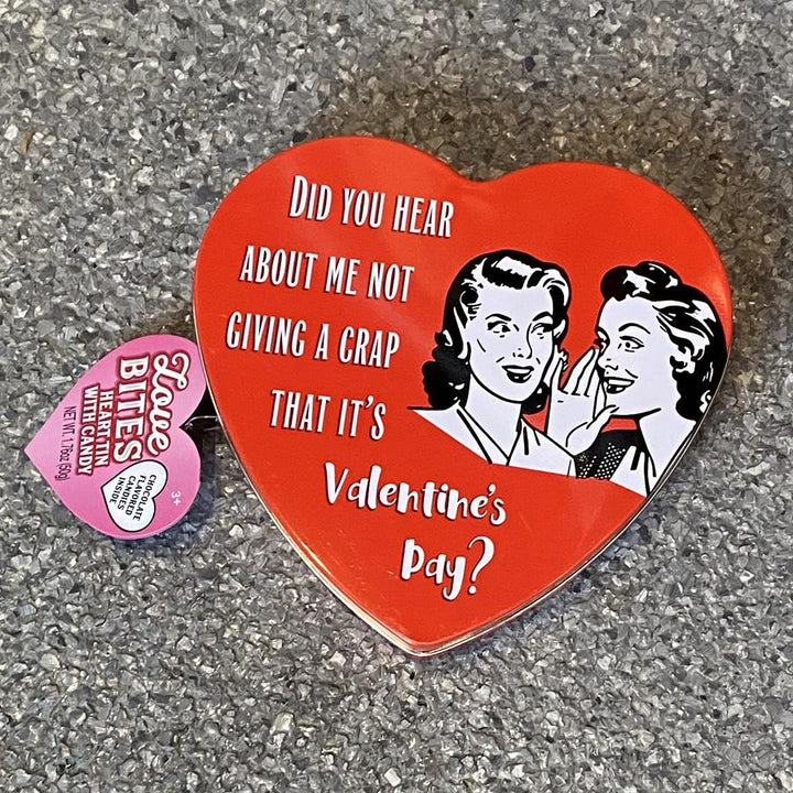 Redstone Foods CANDY Not Giving a Crap Love Bites Meme Heart Tin