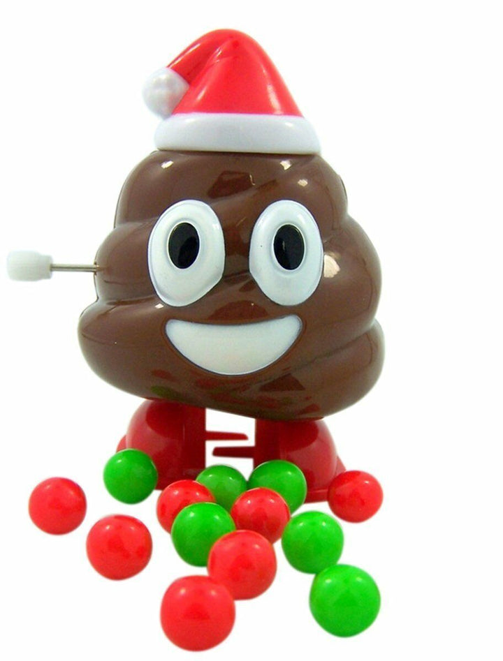 Redstone Foods CANDY Santa w/ Hat Oh Poop - Wind up Candy Pooper