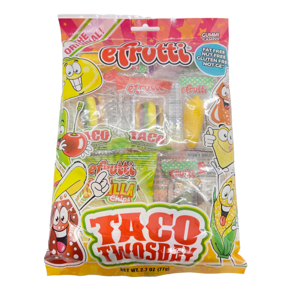 Redstone Foods CANDY Taco Twosday Efruitti Gummi Tray Bag