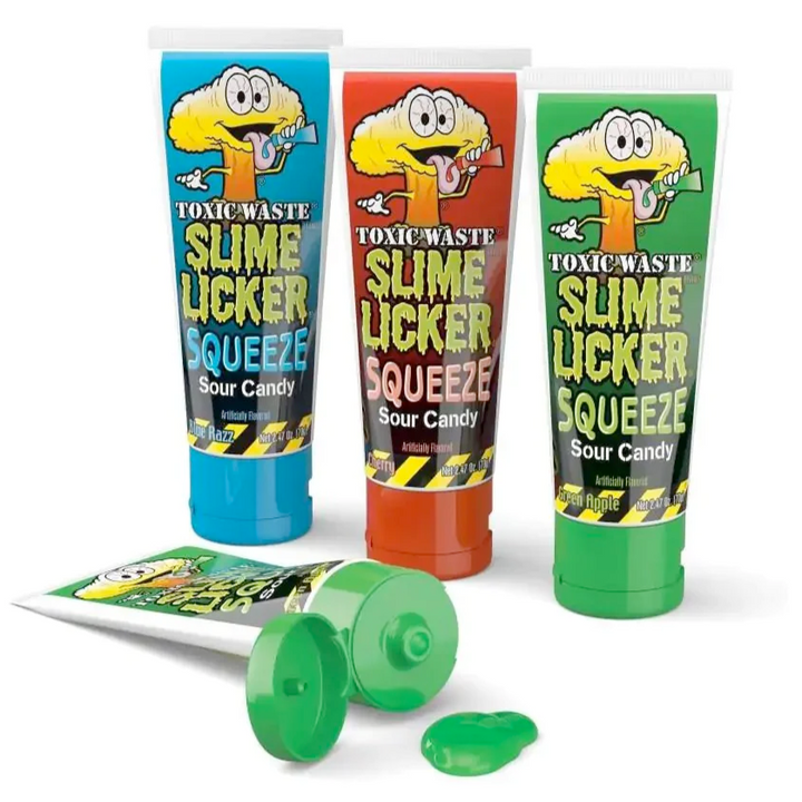 Redstone Foods Candy Toxic Waste Sour Slime Licker Squeeze Candy - 1 random flavored tube