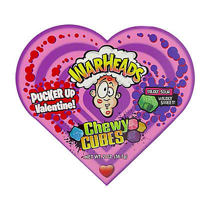 Redstone Foods Candy Warheads Sour Chewy Cubes Heart Box