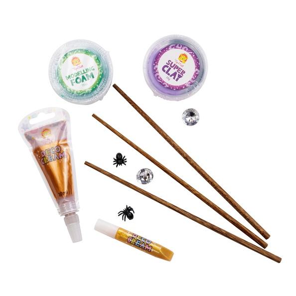 Schylling Arts & Crafts Magic Wand Kit - Makes 3 wooden wands