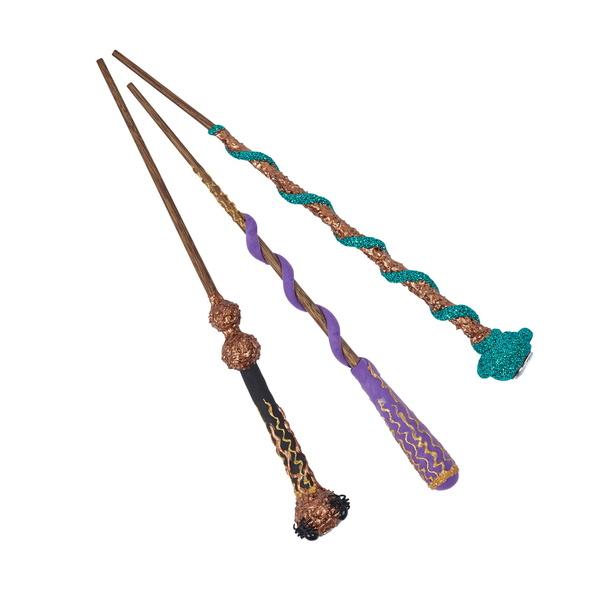 Schylling Arts & Crafts Magic Wand Kit - Makes 3 wooden wands