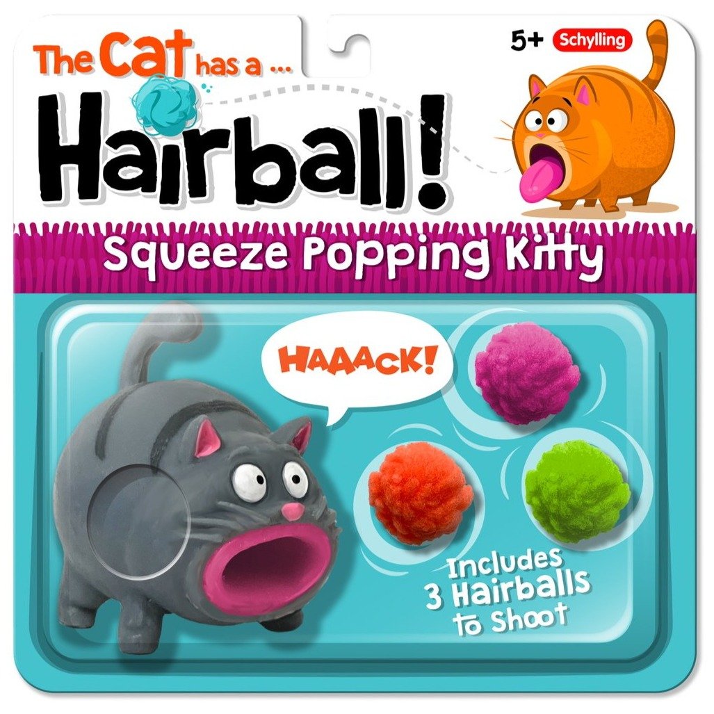 Schylling Toy Novelties Hairball Kitty