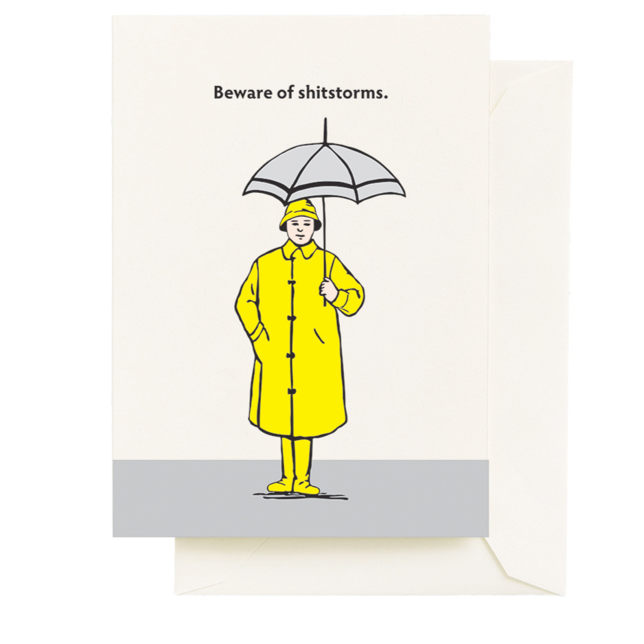 Seltzer Greeting Cards Beware of Sh*t Storms Card