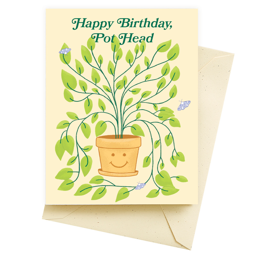 Seltzer Greeting Cards Pot Head Birthday Card