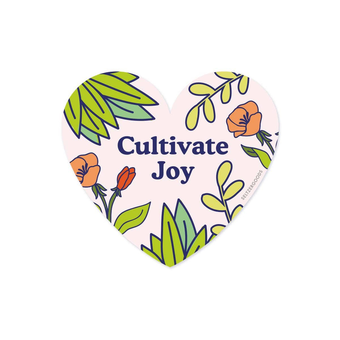 Seltzer Magnets & Stickers Cultivate Joy Heart Seltzer Sticker