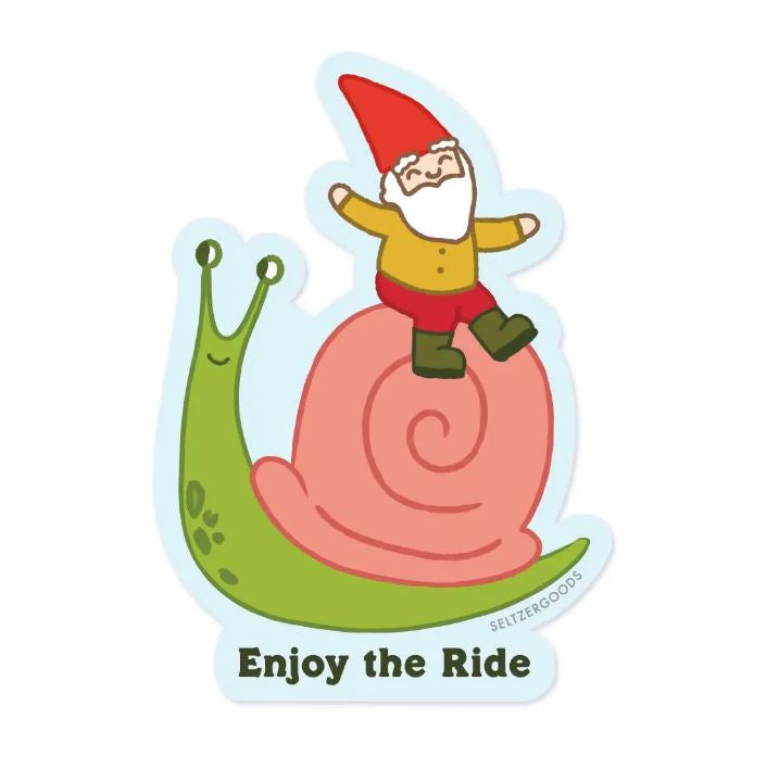 Seltzer Magnets & Stickers Gnome Snail Sticker Seltzer Sticker