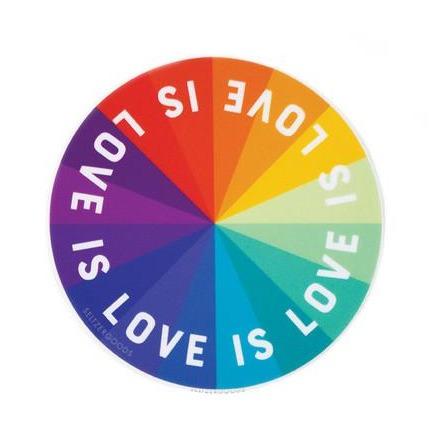 Seltzer Magnets & Stickers Love Color Wheel Seltzer Sticker