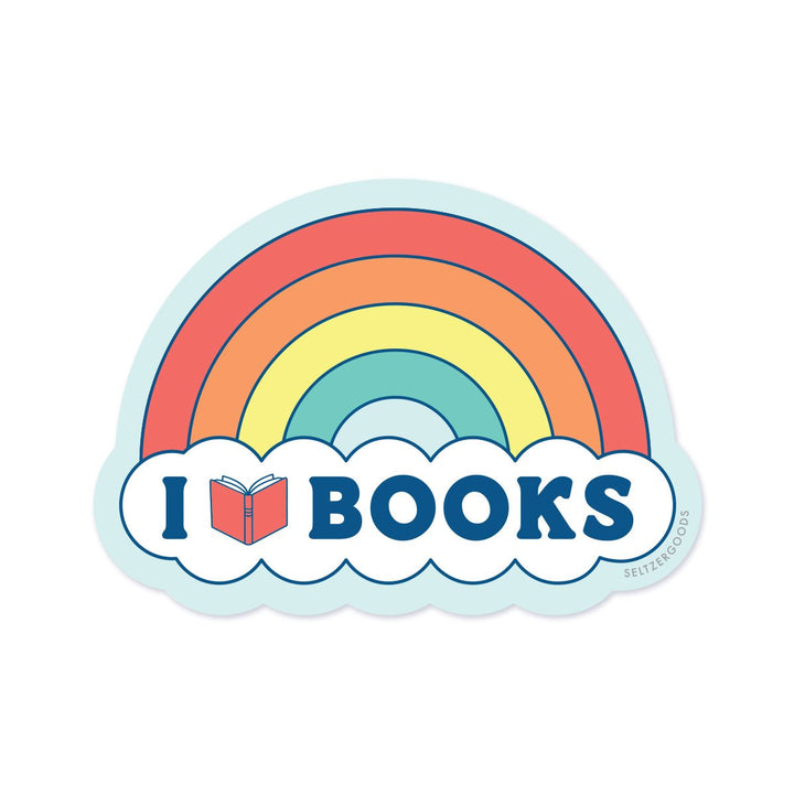 Seltzer Magnets & Stickers Rainbow Books Sticker Seltzer Sticker
