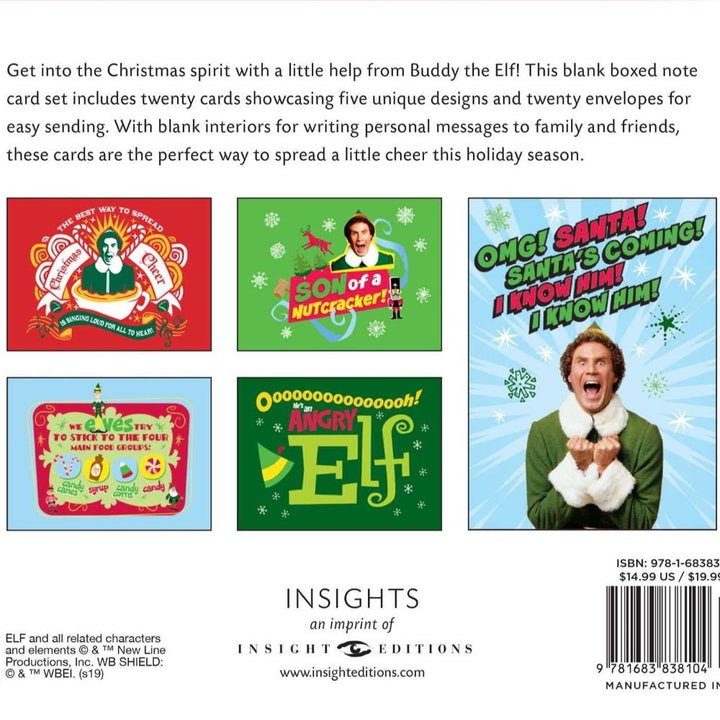 Simon & Schuster Greeting Cards Elf Blank Note Card Set