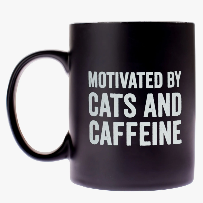 Snark City Drinkware & Mugs Motivated by Cats and Caffeine Coffee Mug