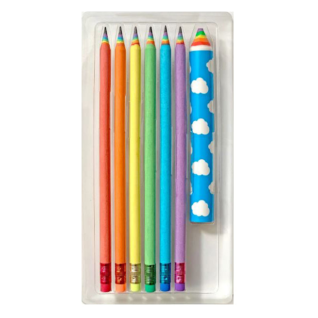 Snifty Arts & Crafts Recycled Rainbow Pencil & Eraser Set