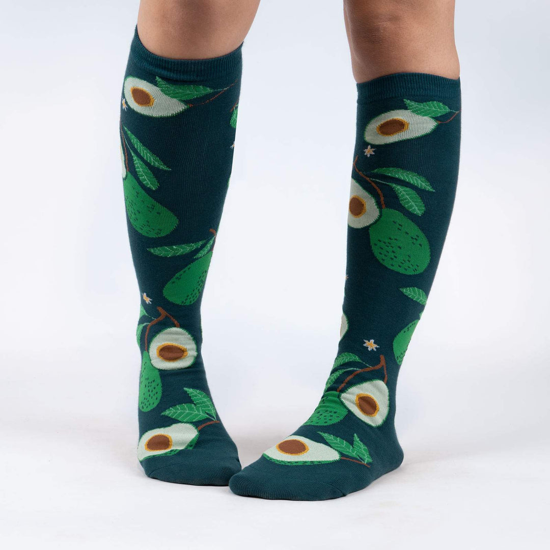 Sock IT TO Me Socks & Tees Avocado Knee High Socks