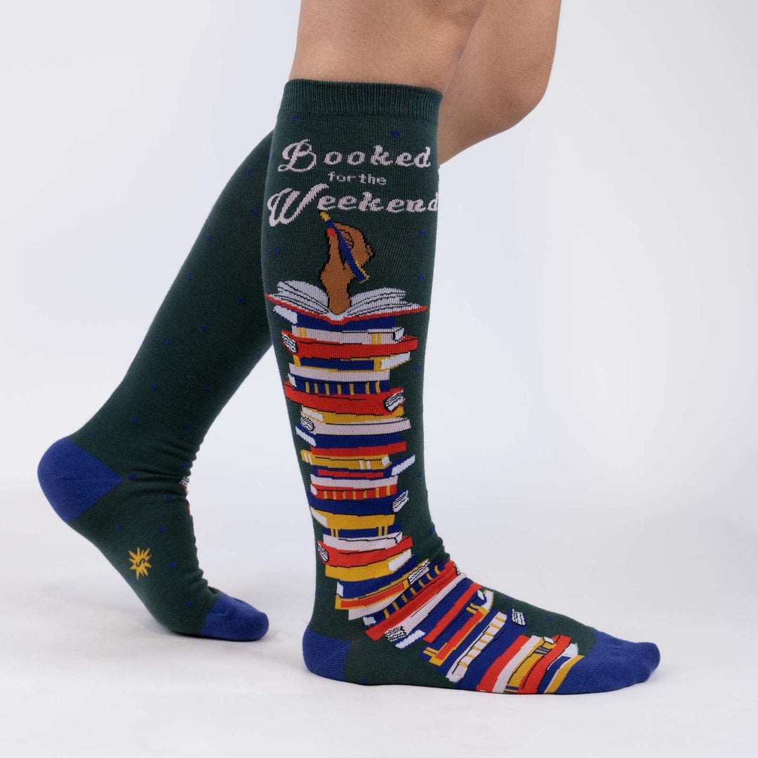 Sock IT TO Me Socks & Tees Booked for the Weekend Knee High Socks