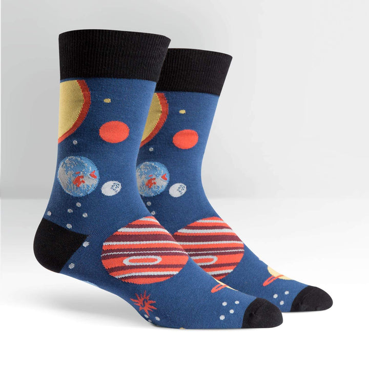 Sock IT TO Me Socks & Tees Planets Men's Crew Socks