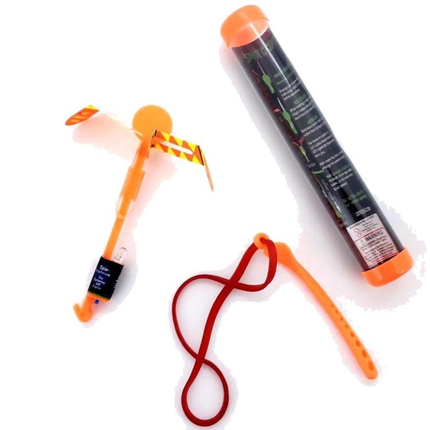 Spin Copter Toy Outdoor Fun Spin Copter Launchable LED Helicopter Toy