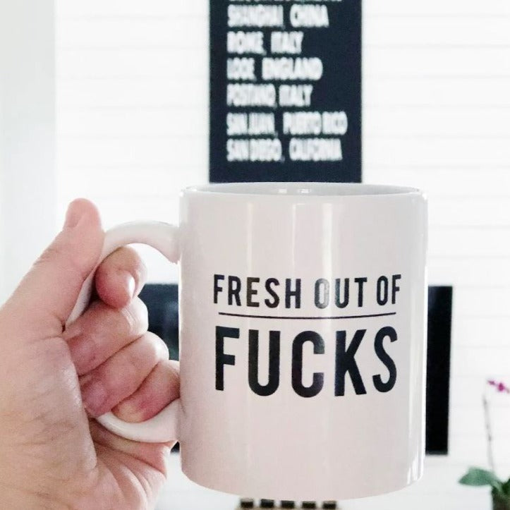 Steel Petal Press Drinkware & Mugs Fresh Out Of Fucks Mug
