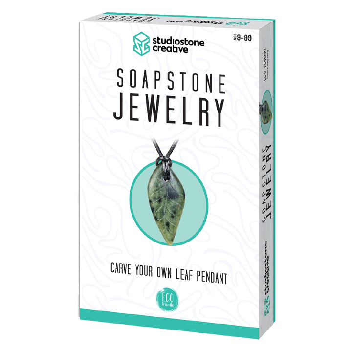 StudioStone Arts & Crafts Leaf Pendant Soapstone Jewelry Kit