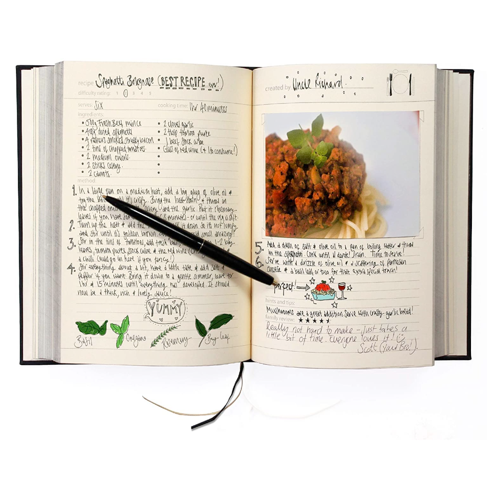 SUCK UK Books My Family Cookbook – Blank Cookbook for Family Recipes