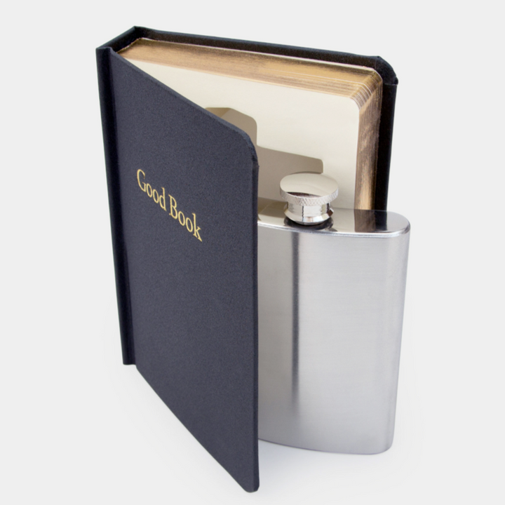 SUCK UK Funny Novelties The Good Book - hidden flask