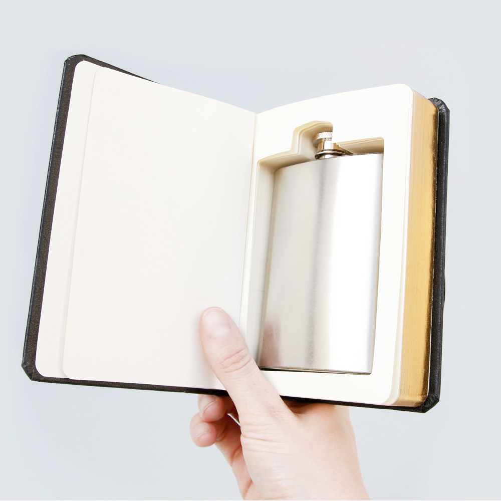 SUCK UK Funny Novelties The Good Book - hidden flask