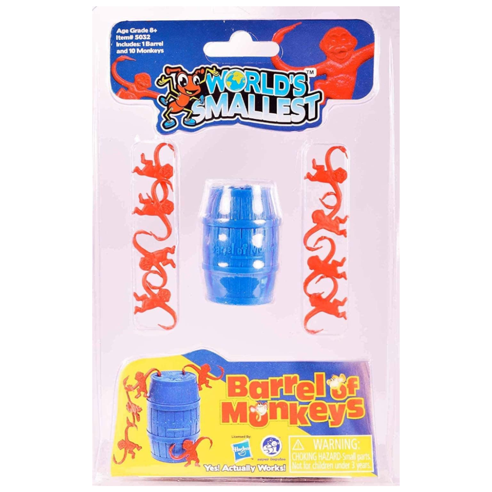 Super Impulse Toy Novelties World's Smallest Barrel of Monkeys