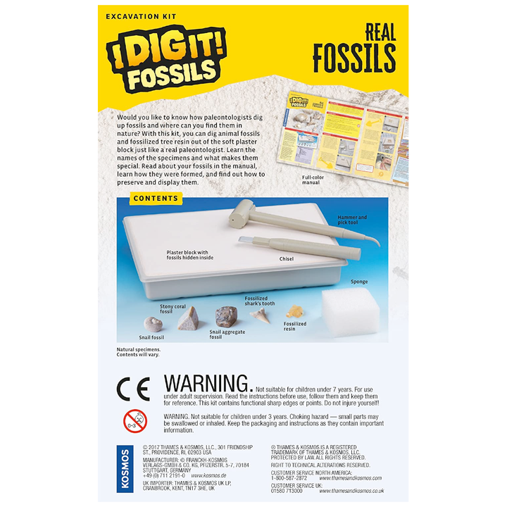 Thames & Kosmos Toy Science I Dig It! Fossils - Real Fossils Excavation Kit