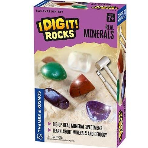 Thames & Kosmos Toy Science I Dig It! Rocks - Real Minerals Excavation Kit