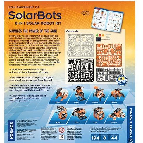 Thames & Kosmos Toy Science SolarBots: 8-in-1 Solar Robot Kit