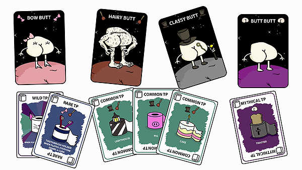 The Dusty Tophat Ltd. GAMES Butts in Space Card Game
